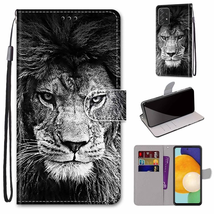 Knižkové puzdro Trendy Cross case Čiernobiely lev – Samsung Galaxy A53 5G | Kryty na mobil Kryty na mobil | Knižkové puzdro Trendy Cross case Čiernobiely lev – Samsung Galaxy A53 5G | Kryty na mobil