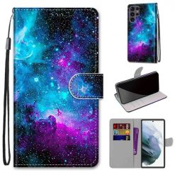 Kryty na mobil | Knižkové puzdro Trendy Cross case Hviezdna obloha – Samsung Galaxy S22 Ultra | Kryty na mobil