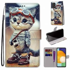 Kryty na mobil | Knižkové puzdro Trendy Cross case Mačka – Samsung Galaxy A53 5G | Kryty na mobil