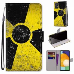 Kryty na mobil | Knižkové puzdro Trendy Cross case Rádioaktívny symbol – Samsung Galaxy A53 5G | Kryty na mobil