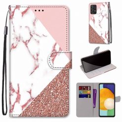 Kryty na mobil | Knižkové puzdro Trendy Cross case Ružový kameň – Samsung Galaxy A53 5G | Kryty na mobil