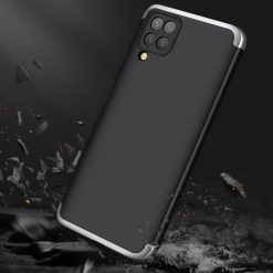 Kryty na mobil | Ochranný kryt 360 Protection čierno-strieborný – Samsung Galaxy A12 / M12 | Kryty na mobil