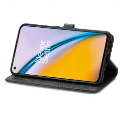 Kryty na mobil | Peňaženkové puzdro Embossing Pattern Mandala Flower čierne – OnePlus Nord 2 5G | Kryty na mobil