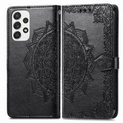 Kryty na mobil | Peňaženkové puzdro Embossing Pattern Mandala Flower čierne – Samsung Galaxy A53 5G | Kryty na mobil