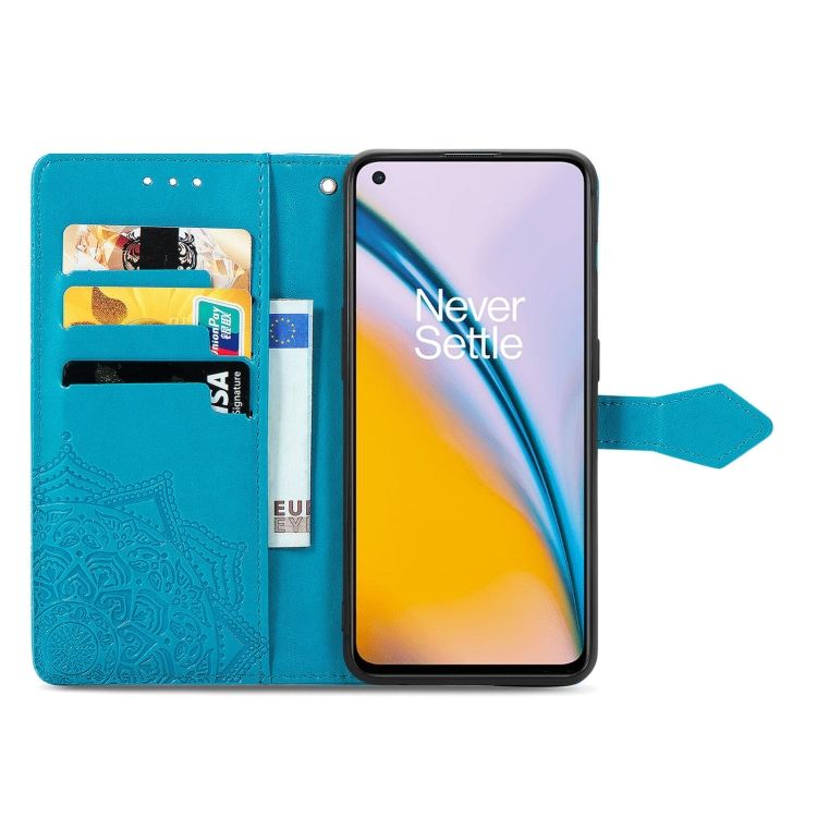 Peňaženkové puzdro Embossing Pattern Mandala Flower modré – OnePlus Nord 2 5G | Kryty na mobil Kryty na mobil | Peňaženkové puzdro Embossing Pattern Mandala Flower modré – OnePlus Nord 2 5G | Kryty na mobil
