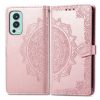 Kryty na mobil | Peňaženkové puzdro Embossing Pattern Mandala Flower čierne – OnePlus Nord 2 5G | Kryty na mobil