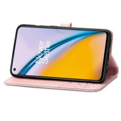 Kryty na mobil | Peňaženkové puzdro Embossing Pattern Mandala Flower ružové – OnePlus Nord 2 5G | Kryty na mobil