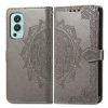 Kryty na mobil | Peňaženkové puzdro Embossing Pattern Mandala Flower čierne – OnePlus Nord 2 5G | Kryty na mobil