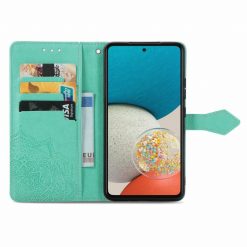Peňaženkové puzdro Embossing Pattern Mandala Flower zelené – Samsung Galaxy A53 5G | Kryty na mobil Kryty na mobil | Peňaženkové puzdro Embossing Pattern Mandala Flower zelené – Samsung Galaxy A53 5G | Kryty na mobil