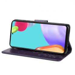 Peňaženkové puzdro Embossing Pattern Motýľ a kvet tmavofialové – Samsung Galaxy A53 5G | Kryty na mobil Kryty na mobil | Peňaženkové puzdro Embossing Pattern Motýľ a kvet tmavofialové – Samsung Galaxy A53 5G | Kryty na mobil