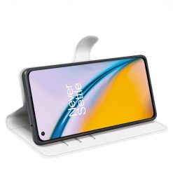 Kryty na mobil | Peňaženkové puzdro Litchi biele – OnePlus Nord 2 5G | Kryty na mobil