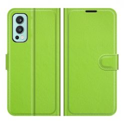 Peňaženkové puzdro Litchi limetkové – OnePlus Nord 2 5G