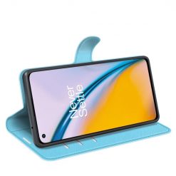 Kryty na mobil | Peňaženkové puzdro Litchi modré – OnePlus Nord 2 5G | Kryty na mobil