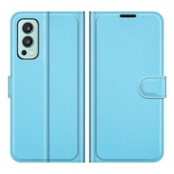 Kryty na mobil | Peňaženkové puzdro Litchi modré – OnePlus Nord 2 5G | Kryty na mobil