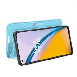 Kryty na mobil | Peňaženkové puzdro Litchi modré – OnePlus Nord 2 5G | Kryty na mobil