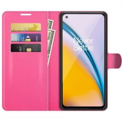 Peňaženkové puzdro Litchi tmavoružové – OnePlus Nord 2 5G | Kryty na mobil Kryty na mobil | Peňaženkové puzdro Litchi tmavoružové – OnePlus Nord 2 5G | Kryty na mobil