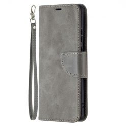 Kryty na mobil | Peňaženkové puzdro Retro Lambskin sivé – Huawei P50 Pro | Kryty na mobil