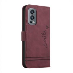 Peňaženkové puzdro Retro Smile bordové – OnePlus Nord 2 5G | Kryty na mobil Kryty na mobil | Peňaženkové puzdro Retro Smile bordové – OnePlus Nord 2 5G | Kryty na mobil
