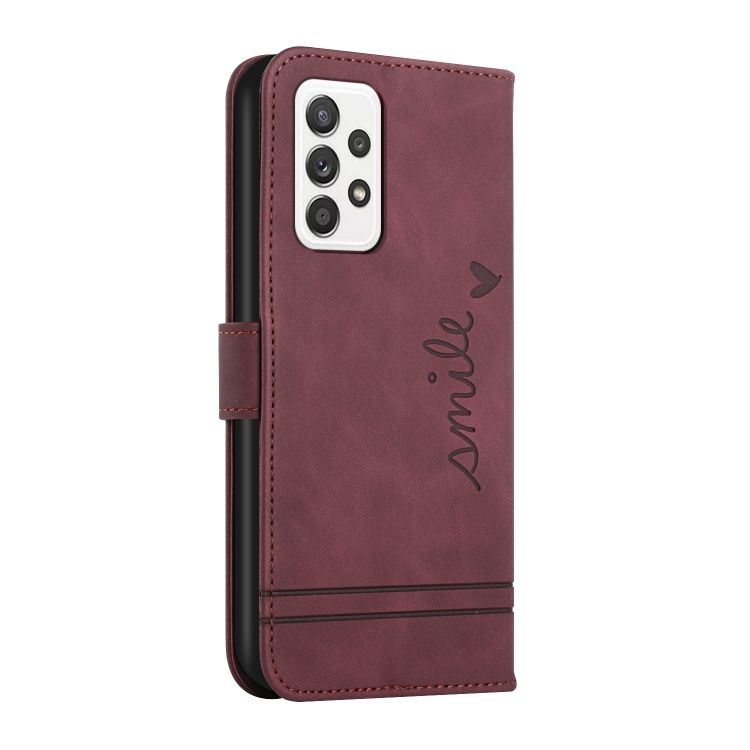Peňaženkové puzdro Retro Smile bordové – Samsung Galaxy A53 5G | Kryty na mobil Kryty na mobil | Peňaženkové puzdro Retro Smile bordové – Samsung Galaxy A53 5G | Kryty na mobil
