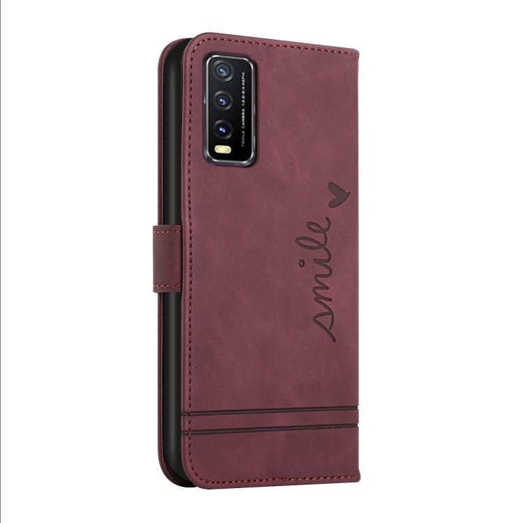 Peňaženkové puzdro Retro Smile bordové – Vivo Y20s | Kryty na mobil Kryty na mobil | Peňaženkové puzdro Retro Smile bordové – Vivo Y20s | Kryty na mobil