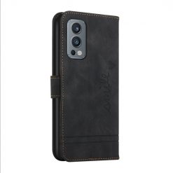 Kryty na mobil | Peňaženkové puzdro Retro Smile čierne – OnePlus Nord 2 5G | Kryty na mobil