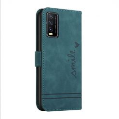 Kryty na mobil | Peňaženkové puzdro Retro Smile zelené – Vivo Y20s | Kryty na mobil