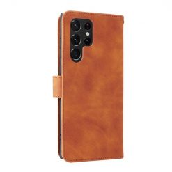 Peňaženkové puzdro Solid hnedé – Samsung Galaxy S22 Ultra | Kryty na mobil Kryty na mobil | Peňaženkové puzdro Solid hnedé – Samsung Galaxy S22 Ultra | Kryty na mobil