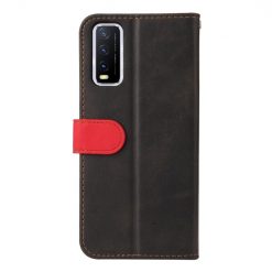 Peňaženkové puzdro Stitching čierno-červené – Vivo Y20s | Kryty na mobil Kryty na mobil | Peňaženkové puzdro Stitching čierno-červené – Vivo Y20s | Kryty na mobil