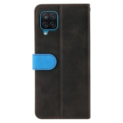 Peňaženkové puzdro Stitching čierno-modré – Samsung Galaxy A12 / M12 | Kryty na mobil Kryty na mobil | Peňaženkové puzdro Stitching čierno-modré – Samsung Galaxy A12 / M12 | Kryty na mobil