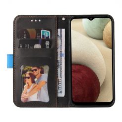 Peňaženkové puzdro Stitching čierno-modré – Samsung Galaxy A12 / M12 | Kryty na mobil Kryty na mobil | Peňaženkové puzdro Stitching čierno-modré – Samsung Galaxy A12 / M12 | Kryty na mobil