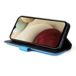 Peňaženkové puzdro Stitching čierno-modré – Samsung Galaxy A12 / M12 | Kryty na mobil Kryty na mobil | Peňaženkové puzdro Stitching čierno-modré – Samsung Galaxy A12 / M12 | Kryty na mobil