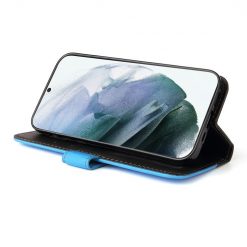 Peňaženkové puzdro Stitching čierno-modré – Samsung Galaxy S22 Ultra | Kryty na mobil Kryty na mobil | Peňaženkové puzdro Stitching čierno-modré – Samsung Galaxy S22 Ultra | Kryty na mobil