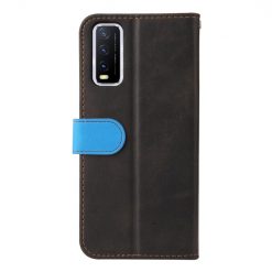Kryty na mobil | Peňaženkové puzdro Stitching čierno-modré – Vivo Y20s | Kryty na mobil