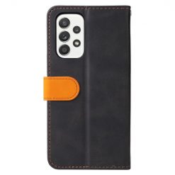 Peňaženkové puzdro Stitching čierno-oranžové – Samsung Galaxy A53 5G | Kryty na mobil Kryty na mobil | Peňaženkové puzdro Stitching čierno-oranžové – Samsung Galaxy A53 5G | Kryty na mobil