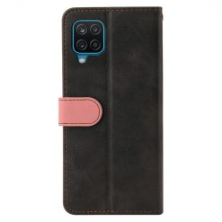 Peňaženkové puzdro Stitching čierno-ružové – Samsung Galaxy A12 / M12 | Kryty na mobil Kryty na mobil | Peňaženkové puzdro Stitching čierno-ružové – Samsung Galaxy A12 / M12 | Kryty na mobil