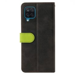 Peňaženkové puzdro Stitching čierno-zelené – Samsung Galaxy A12 / M12 | Kryty na mobil Kryty na mobil | Peňaženkové puzdro Stitching čierno-zelené – Samsung Galaxy A12 / M12 | Kryty na mobil