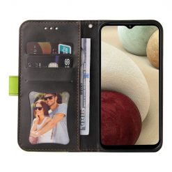 Peňaženkové puzdro Stitching čierno-zelené – Samsung Galaxy A12 / M12 | Kryty na mobil Kryty na mobil | Peňaženkové puzdro Stitching čierno-zelené – Samsung Galaxy A12 / M12 | Kryty na mobil