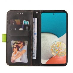 Kryty na mobil | Peňaženkové puzdro Stitching čierno-zelené – Samsung Galaxy A53 5G | Kryty na mobil