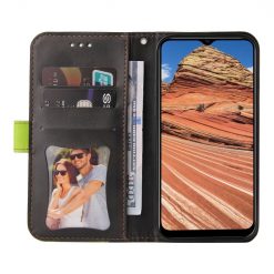 Kryty na mobil | Peňaženkové puzdro Stitching čierno-zelené – Vivo Y20s | Kryty na mobil