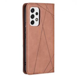 Kryty na mobil | Knižkové puzdro Rhombus hnedé – Samsung Galaxy A53 5G | Kryty na mobil