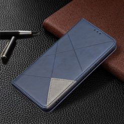 Kryty na mobil | Knižkové puzdro Rhombus modré – Samsung Galaxy A53 5G | Kryty na mobil