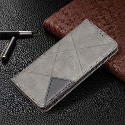 Kryty na mobil | Knižkové puzdro Rhombus sivé – Samsung Galaxy A53 5G | Kryty na mobil