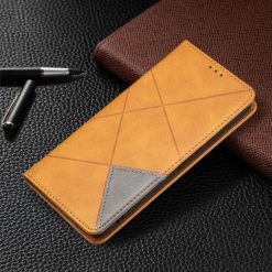 Knižkové puzdro Rhombus žlté – Samsung Galaxy A53 5G | Kryty na mobil Kryty na mobil | Knižkové puzdro Rhombus žlté – Samsung Galaxy A53 5G | Kryty na mobil