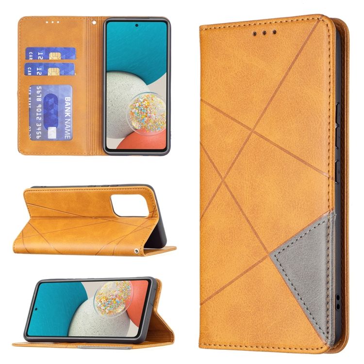 Knižkové puzdro Rhombus žlté – Samsung Galaxy A53 5G | Kryty na mobil Kryty na mobil | Knižkové puzdro Rhombus žlté – Samsung Galaxy A53 5G | Kryty na mobil