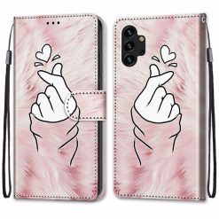 Kryty na mobil | Knižkové puzdro Trendy Cross case Srdce – Samsung Galaxy A13 (4G) | Kryty na mobil