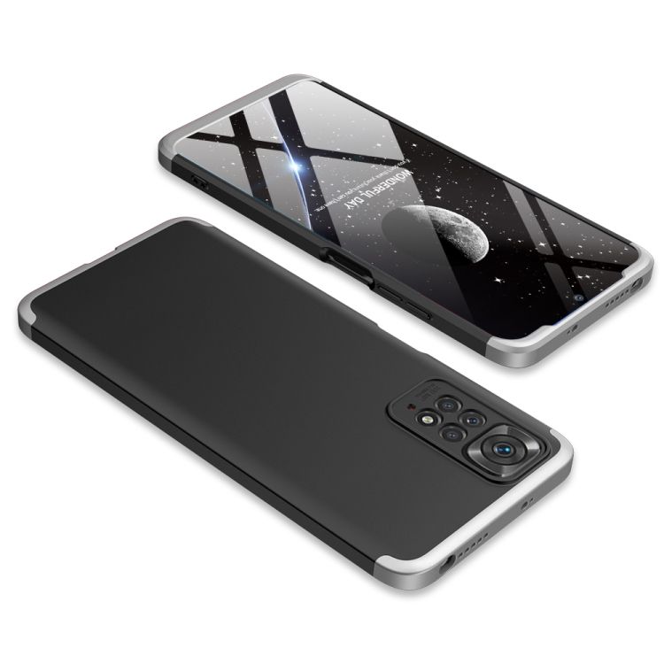 Ochranný kryt 360 Protection čierno-strieborný – Xiaomi Redmi Note 11 (4G) / Note 11S | Kryty na mobil Kryty na mobil | Ochranný kryt 360 Protection čierno-strieborný – Xiaomi Redmi Note 11 (4G) / Note 11S | Kryty na mobil