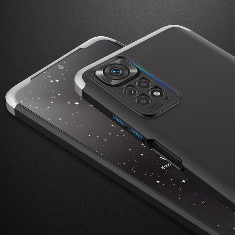 Ochranný kryt 360 Protection čierno-strieborný – Xiaomi Redmi Note 11 (4G) / Note 11S | Kryty na mobil Kryty na mobil | Ochranný kryt 360 Protection čierno-strieborný – Xiaomi Redmi Note 11 (4G) / Note 11S | Kryty na mobil