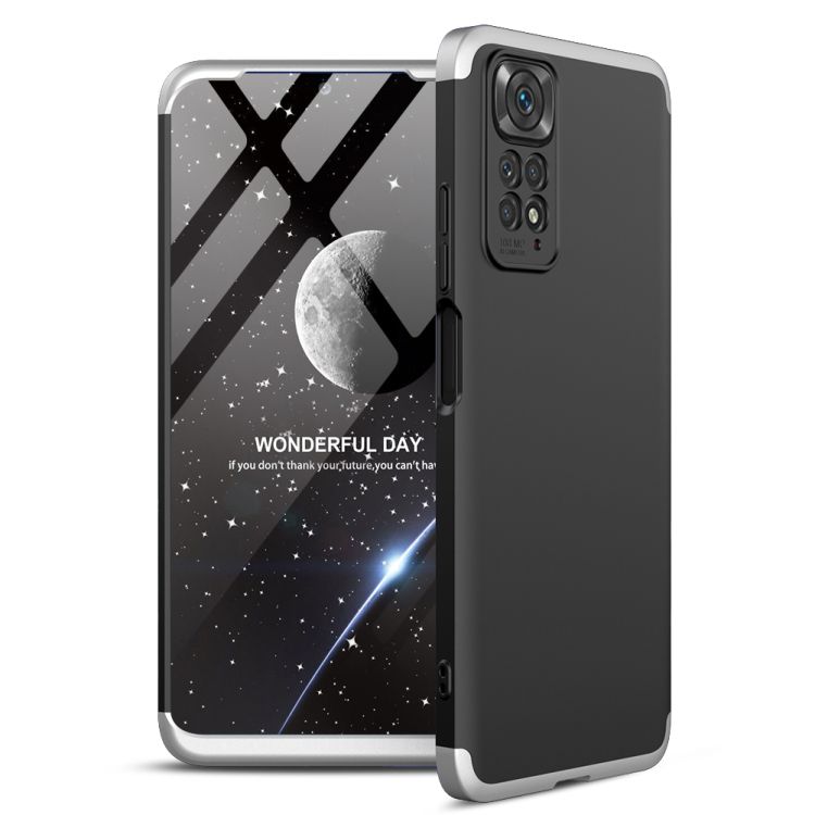 Ochranný kryt 360 Protection čierno-strieborný – Xiaomi Redmi Note 11 (4G) / Note 11S | Kryty na mobil Kryty na mobil | Ochranný kryt 360 Protection čierno-strieborný – Xiaomi Redmi Note 11 (4G) / Note 11S | Kryty na mobil