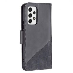 Kryty na mobil | Peňaženkové puzdro Crocodile Texture čierne – Samsung Galaxy A53 5G | Kryty na mobil