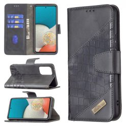Kryty na mobil | Peňaženkové puzdro Crocodile Texture čierne – Samsung Galaxy A53 5G | Kryty na mobil
